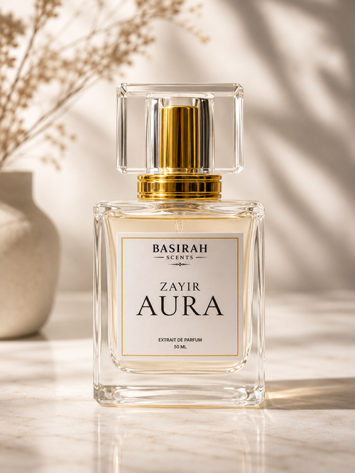 Zayir Aura Extrait de Parfum 50ml men's perfume bottle